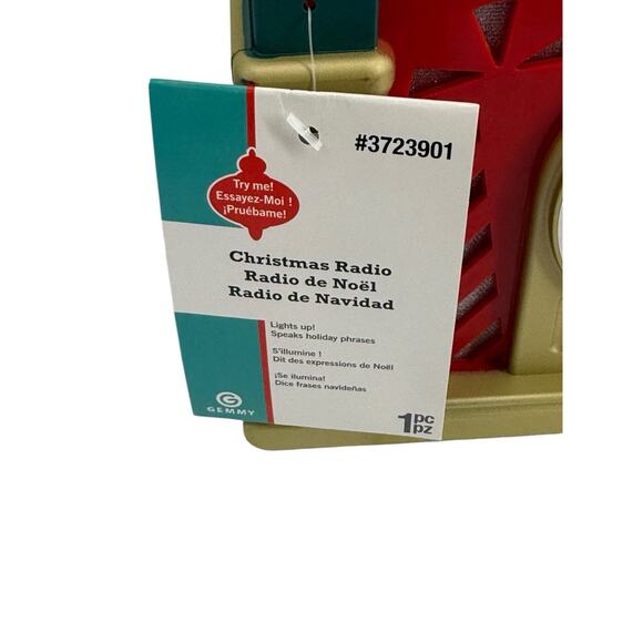 NEW Gemmy North Pole Radio Christmas Prop Lights Up, Sound w/Motion Detection - Picture 15 of 16